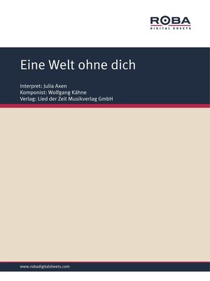 cover image of Eine Welt ohne dich